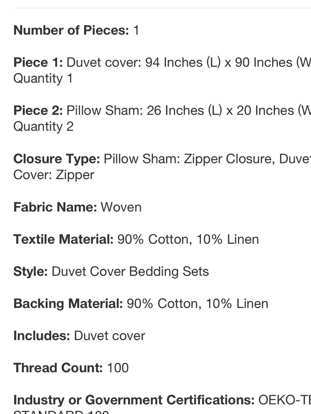 Threshold Linen-Feel Duvet Cover in Light Beige